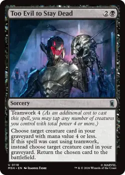 x4 Too Evil to Stay Dead - Foil U MTG Marvel Super Heroes M/NM, English - Image 1