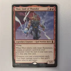Thor, God of Thunder 156 MTG MSH Marvel Super Heroes Regular NM - Image 2