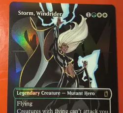 MTG: MARVEL SUPER HEROES, STORM, WINDRIDER, 0375, RARE, FOIL, MSH - Image 2