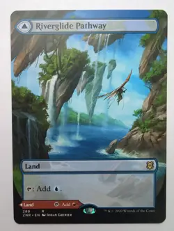 MTG Riverglide Pathway (ZNR) Zendikar Rising (Borderless) Regular Rare 289 - Image 1
