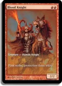 Moderatly Played, English - 1 x MTG Blood Knight - Extended Art Promotional - Image 1