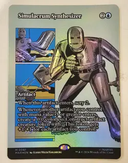 Simulacrum Synthesizer FOIL MTG: Marvel Super Heroes -Borderless Showcase NM - Image 1