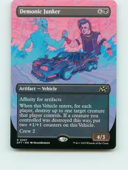 Demonic Junker (Borderless) - R307 - MTG - Aetherdrift (DFT) - Image 1