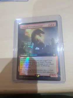 Flaming Tyrannosaurus - Surge Foil - Extended Art, Commander: Universes Beyond: - Image 3