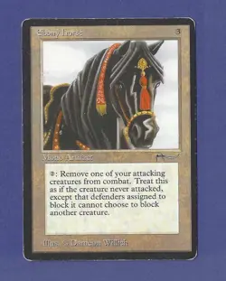 1993 Magic the Gathering - Ebony Horse - Arabian Nights MTG - Image 1