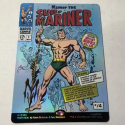 Namor The Sub-Mariner 0391 (Borderless Foil) Rare Marvel Super Heroes - Image 1