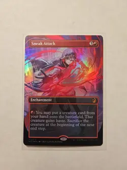 Sneak Attack (Anime Borderless Foil) - Wilds of Eldraine - LP Mythic Enchantment - Image 1