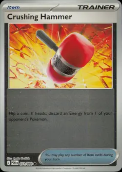 CRUSHING HAMMER 071/088 COMMON PERFECT ORDER POKEMON REVERSE HOLO NM - Image 1