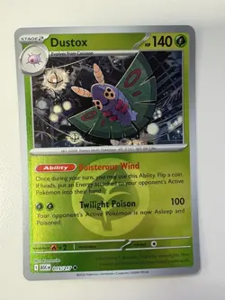 Dustox (Energy Symbol Pattern) 015/217 Ascended Heroes Pokemon Reverse Holo NM - Image 1