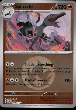 Salazzle (Energy Symbol Pattern) 035/217 Ascended Heroes Pokemon Reverse Holo NM - Image 1