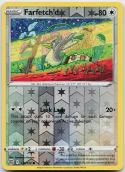 Farfetch'd 115/172 Common Brilliant Stars Pokemon Reverse Holo Near Mint - Image 1