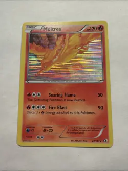 2013 Pokemon Moltres 22/113 Legendary Treasures HOLO Rare - MP - Image 1