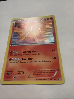 2013 Pokemon Moltres 22/113 Legendary Treasures HOLO Rare - MP - Image 2