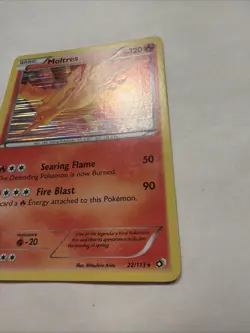 2013 Pokemon Moltres 22/113 Legendary Treasures HOLO Rare - MP - Image 3