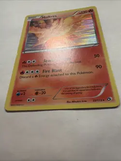 2013 Pokemon Moltres 22/113 Legendary Treasures HOLO Rare - MP - Image 5