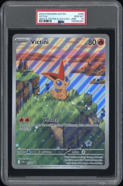 2025 POKEMON SVP EN-SV BLACK STAR PROMO #208 VICTINI PSA 10 - Image 1