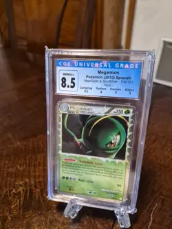 Meganium 109/123 Holo Rare Prime HeartGold SoulSilver -SPANISH- Pokemon PSA 8.5 - Image 3