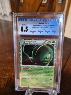 Meganium 109/123 Holo Rare Prime HeartGold SoulSilver -SPANISH- Pokemon PSA 8.5 - Image 4