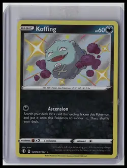 Pokemon TCG Koffing Shining Fates SV076/SV122 Holo Shiny Holo Rare NM/MT - Image 1