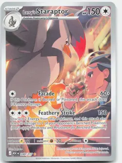 Larry's Staraptor 249/217 Illustration Rare Ascended Heroes Pokemon Holo NM - Image 1