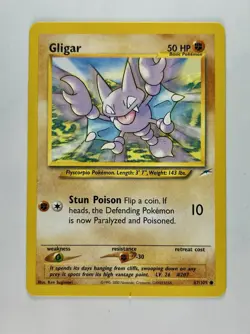 Gligar 2002 Pokemon Neo Destiny Unlimited Common #67/105 * Light Play - Image 1