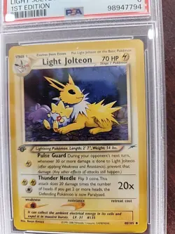 Light Jolteon 1st Edition Neo Destiny Pokemon Card WOTC NM Mint PSA 8 - Image 4
