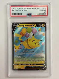 Pokemon TCG Flying Pikachu v Celebrations Holo Ultra Rare Card 006/025 PSA 10 - Image 1