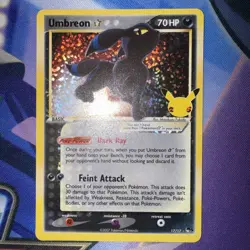 Umbreon 17/17 Celebrations Classic Gold Star Holo Pokemon Card - Excellent - ENG - Image 1