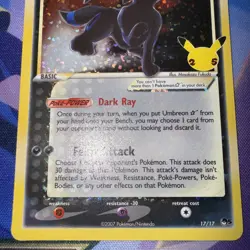 Umbreon 17/17 Celebrations Classic Gold Star Holo Pokemon Card - Excellent - ENG - Image 2