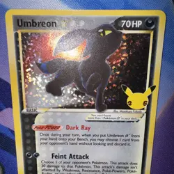 Umbreon 17/17 Celebrations Classic Gold Star Holo Pokemon Card - Excellent - ENG - Image 3