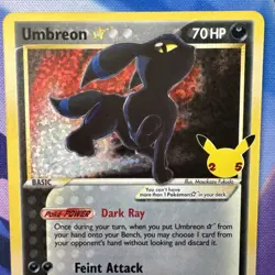 Umbreon 17/17 Celebrations Classic Gold Star Holo Pokemon Card - Excellent - ENG - Image 5