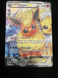 Flareon EX Full Art Holo RC28/RC32 Generations Radiant Ultra Rare 2016 ENG - Image 3