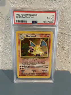 1999 Pokemon TCG Base Set Charizard Holo Rare 4/102 PSA 6 - Image 1