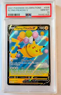 PSA 10 2021 POKEMON CELEBRATIONS #006 FLYING PIKACHU V GEM MINT - Image 1