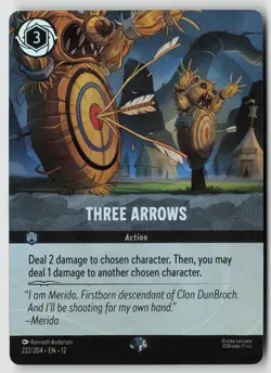Disney Lorcana Three Arrows 222/204 Wilds Unknown Epic NM - Image 1