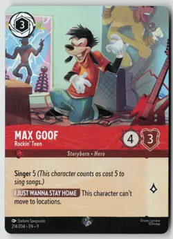 Disney Lorcana Max Goof 214/204 Fabled Epic NM - Image 1