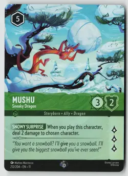 Disney Lorcana Mushu 212/204 Winterspell Epic NM - Image 1
