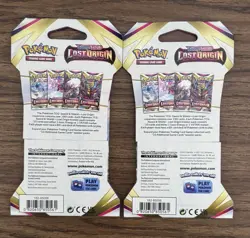 Pokemon Lost Origin Sleeved Booster Pack Art Set - x2 Packs NEW SEALED 820650850561 - Image 2
