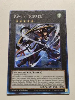 K9-17 "Ripper" (CR) JUSH-EN035 Collector's Rare Yugioh Justice Hunters Mint - Image 1