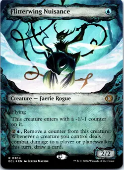 Flitterwing Nuisance (304) (Showcase) - Foil - R Lorwyn Eclipsed NM - Image 1