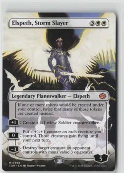 Elspeth, Storm Slayer (Borderless) (398) - Tarkir: Dragonstorm (TDM) - NM - Image 1