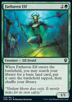 MTG Magic the Gathering Farhaven Elf (225/743) Commander Legends LP - Image 1