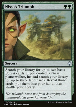 Magic the Gathering MTG Nissa's Triumph (170) War of the Spark LP - Image 1