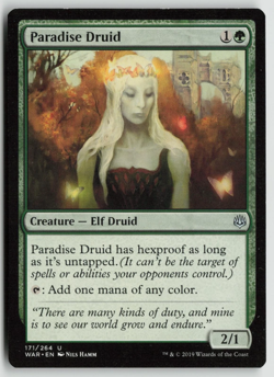Paradise Druid Lightly Played 171 War of the Spark Magic: The Gathering - Image 1