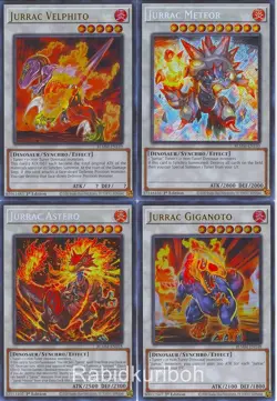 Yugioh Jurrac Dinosaur Set - Meteor + Velphito + Astero + Giganoto - Image 1
