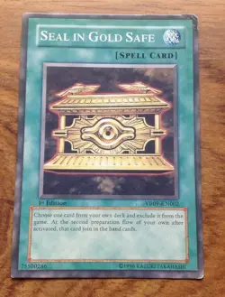 Yugioh Seal in Gold Safe VB09 EN002 1st Edition. Free Postage - Image 1