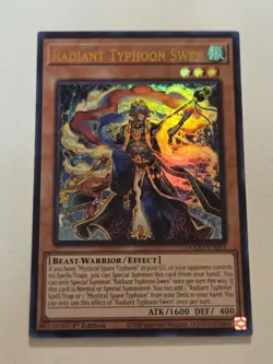 Radiant Typhoon Swen DOOD-EN014 Ultra Rare Yugioh Doom of Dimensions 1st Edition - Image 1