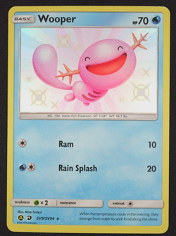 2019 Wooper SV9/SV94 Hidden Fates Shiny Vault Pokemon TCG Trading Card Game - Image 1