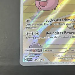 Pokemon TCG Chansey 187/167 Full Art Illustration Rare Twilight Masquerade - Image 4