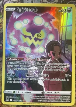 Pokemon Spiritomb Lost Origin Trainer Gallery TG09/TG30 Ultra Rare Full Art Holo - Image 1